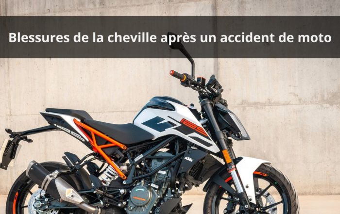 Accident de moto et blessures de cheville