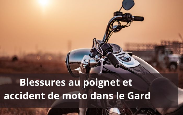 Accident moto blessures poignet