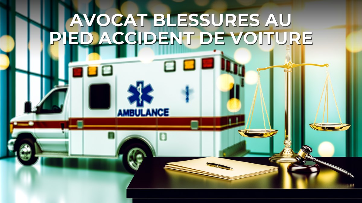 Avocat blessures au pied accident de voiture