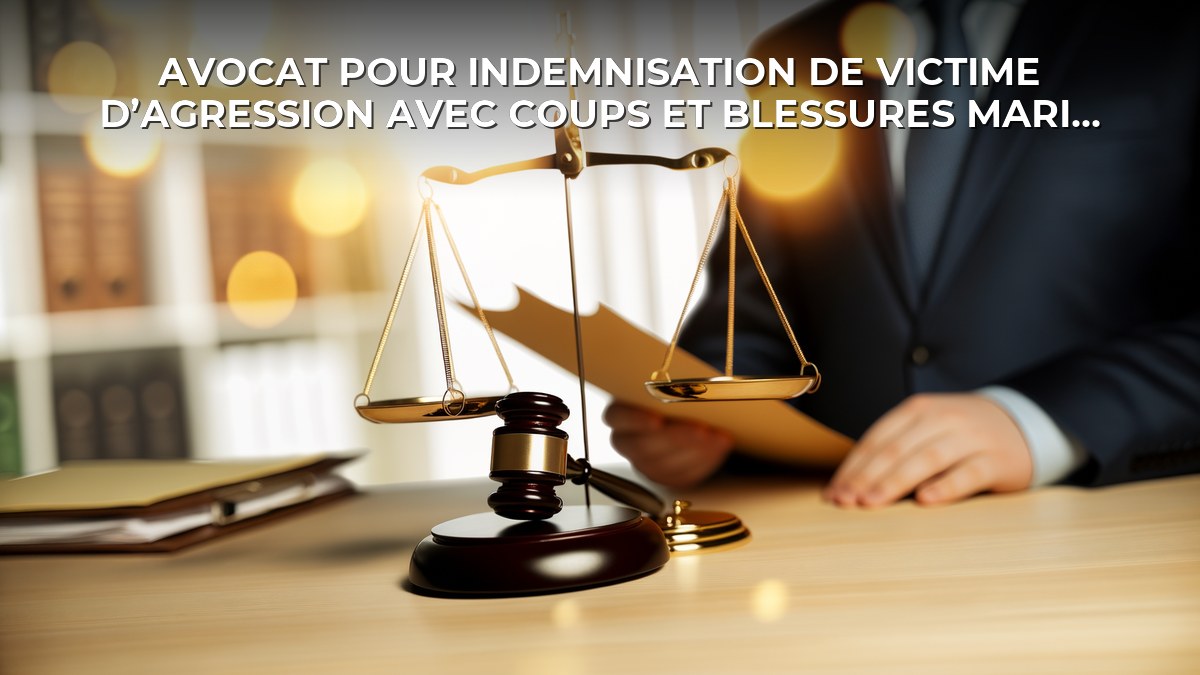 Avocat pour indemnisation de victime d’agression avec coups et blessures Marignane