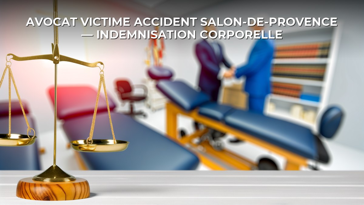 Avocat victime accident Salon-de-Provence — Indemnisation corporelle
