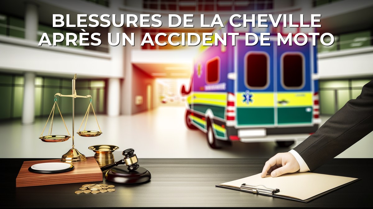 Blessures de la cheville après un accident de moto