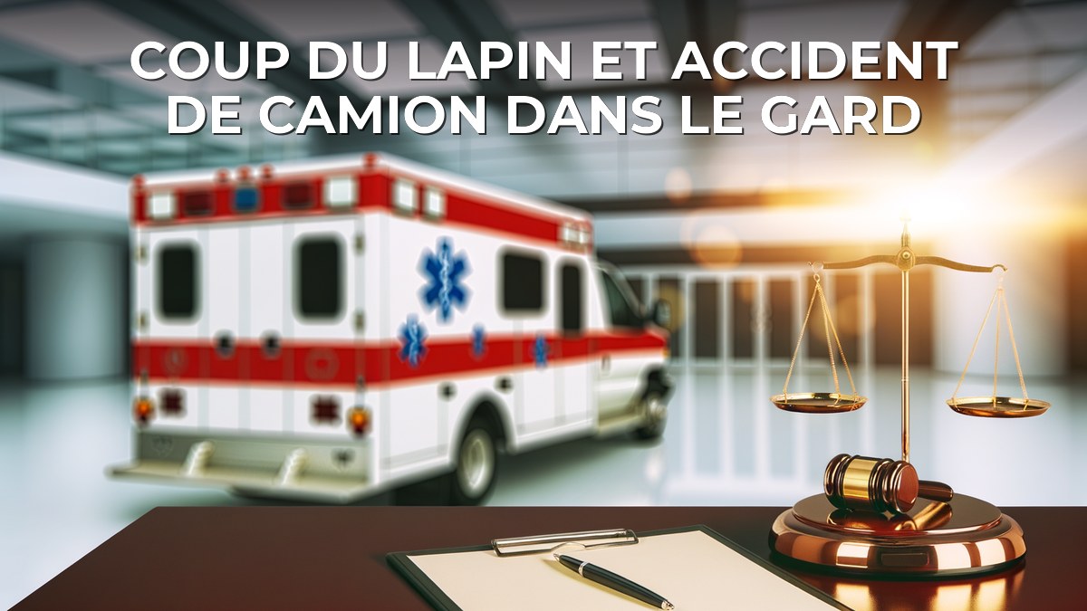 Coup du lapin et accident de camion dans le Gard