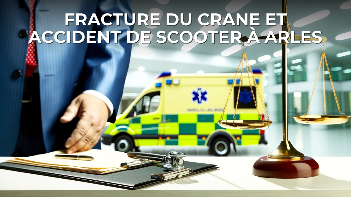 Fracture du crane et accident de scooter à Arles
