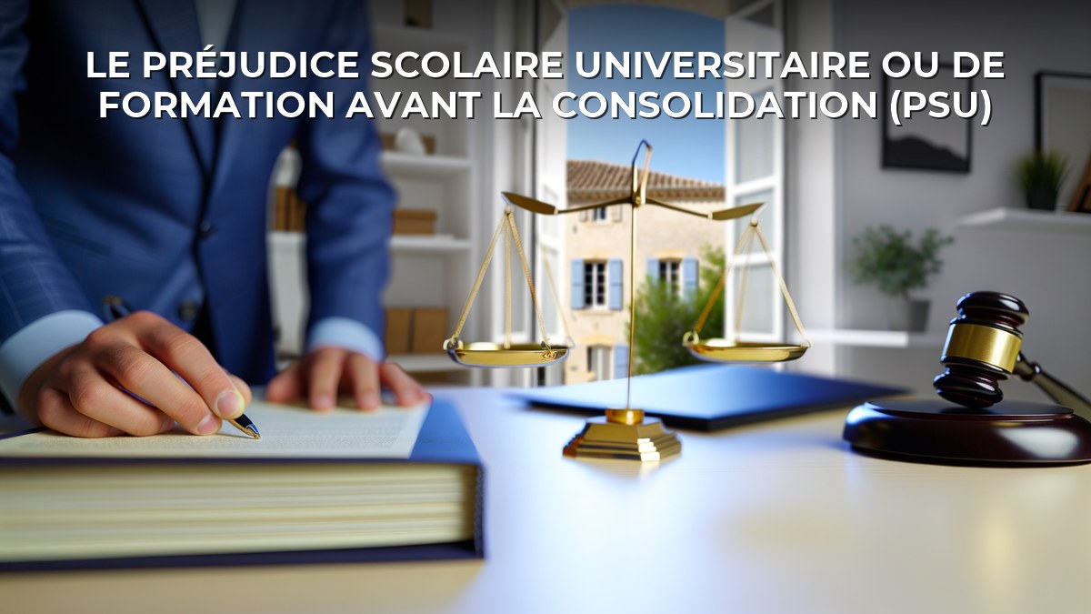 Le préjudice scolaire universitaire ou de formation avant la consolidation (PSU)
