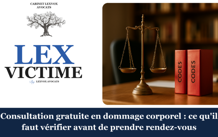 Consultation gratuite en dommage corporel : ce qu'il faut vérifier avant de prendre rendez-vous