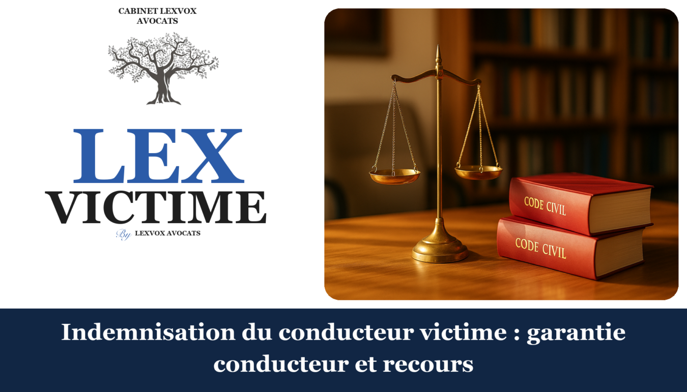 Indemnisation du conducteur victime : garantie conducteur et recours