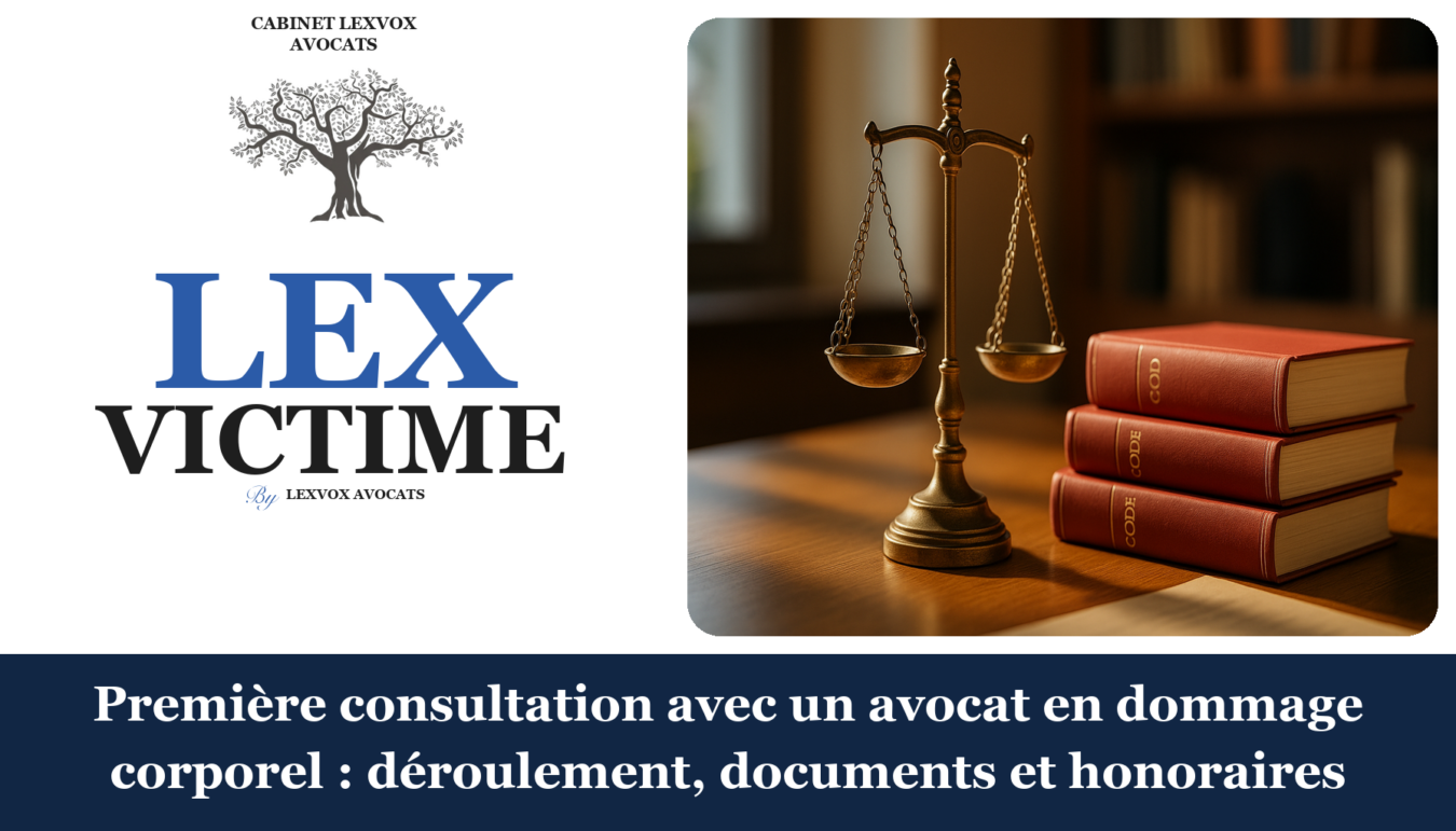 Première consultation avec un avocat en dommage corporel : déroulement, documents et honoraires