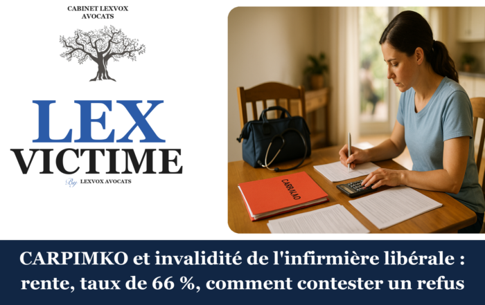 CARPIMKO et invalidité de l'infirmière libérale : rente, taux de 66 %, comment contester un refus