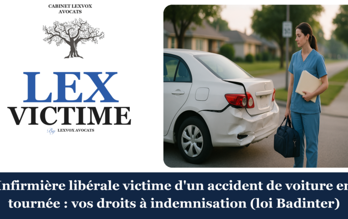 Infirmière libérale victime d'un accident de voiture en tournée : vos droits à indemnisation (loi Badinter)