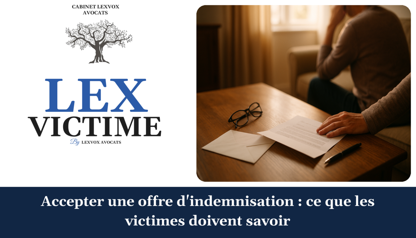 Accepter une offre d'indemnisation : ce que les victimes doivent savoir