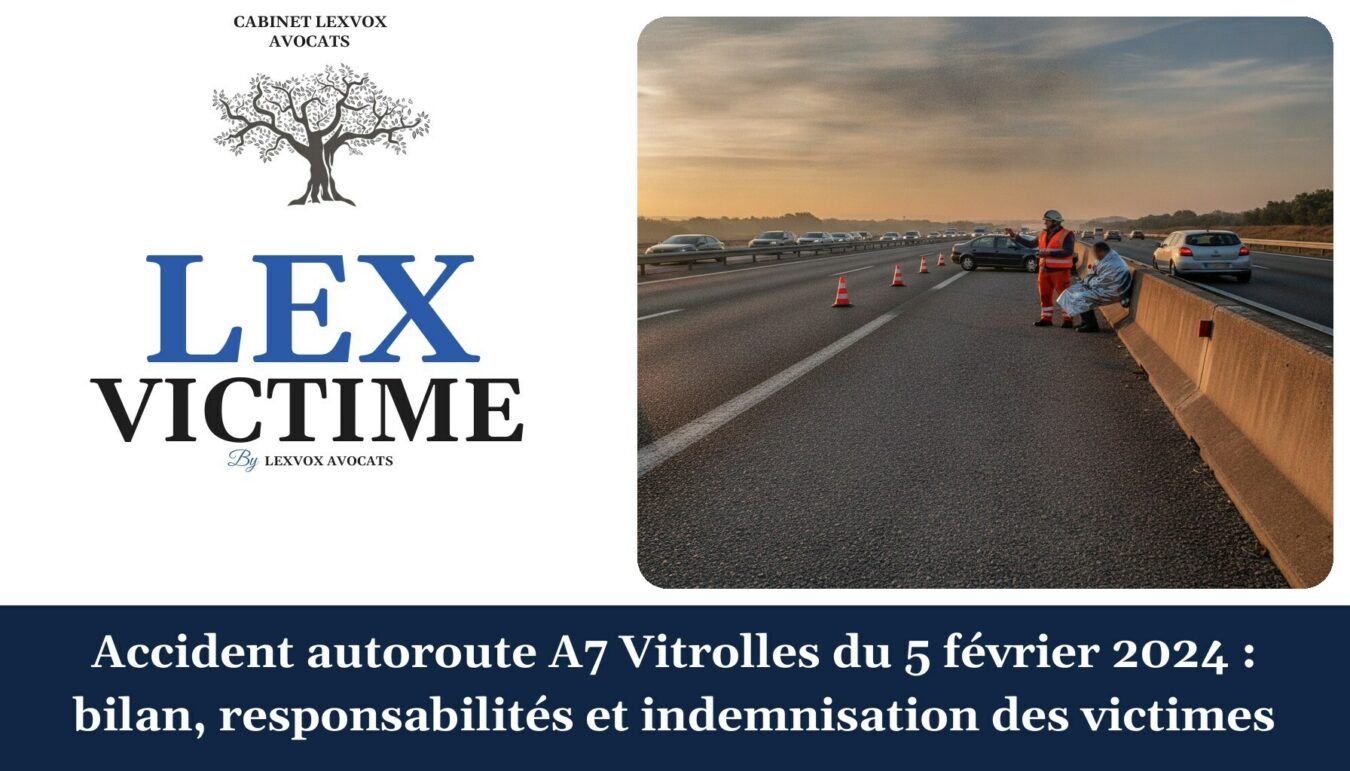 Accident autoroute A7 Vitrolles du 5 février 2024 : bilan, responsabilités et indemnisation des victimes — cabinet LEXVOX Avocats, Salon-de-Provence