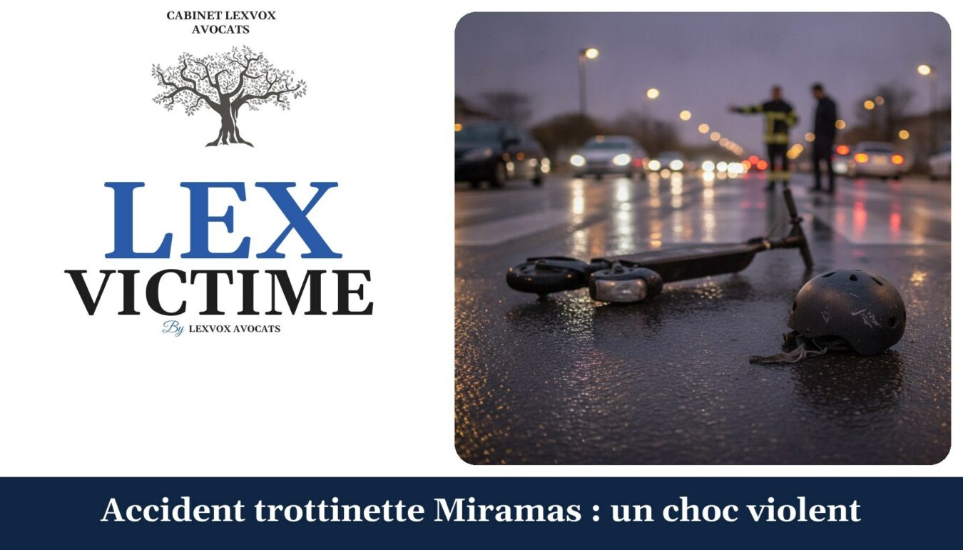 Accident trottinette Miramas : un choc violent — cabinet LEXVOX Avocats, Marignane