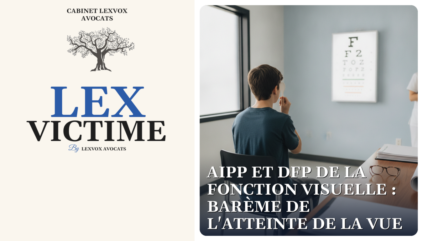 AIPP et DFP de la fonction visuelle : barème de l'atteinte de la vue