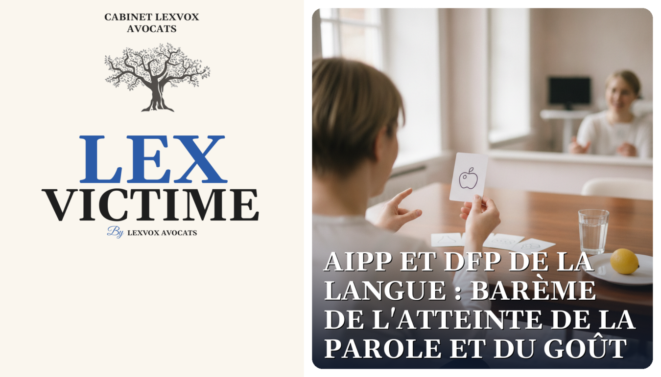AIPP et DFP de la langue : barème de l'atteinte de la parole et du goût