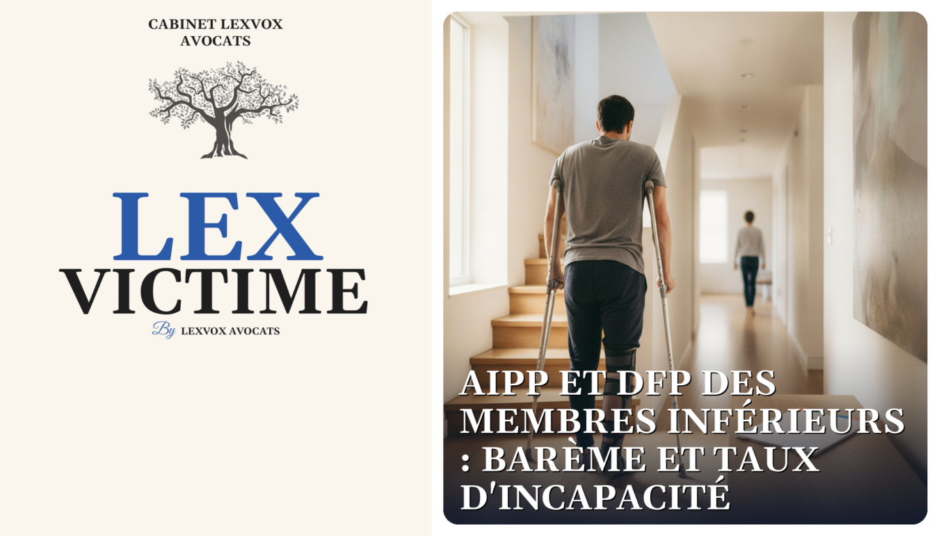 AIPP et DFP des membres inférieurs : barème et taux d'incapacité