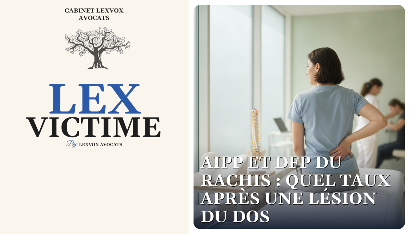 AIPP et DFP du rachis : quel taux après une lésion du dos