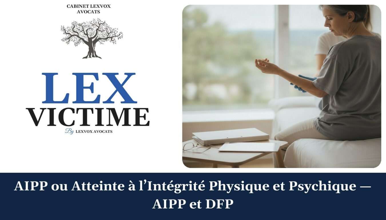 AIPP ou Atteinte à l’Intégrité Physique et Psychique — AIPP et DFP — cabinet LEXVOX Avocats, Aix-en-Provence
