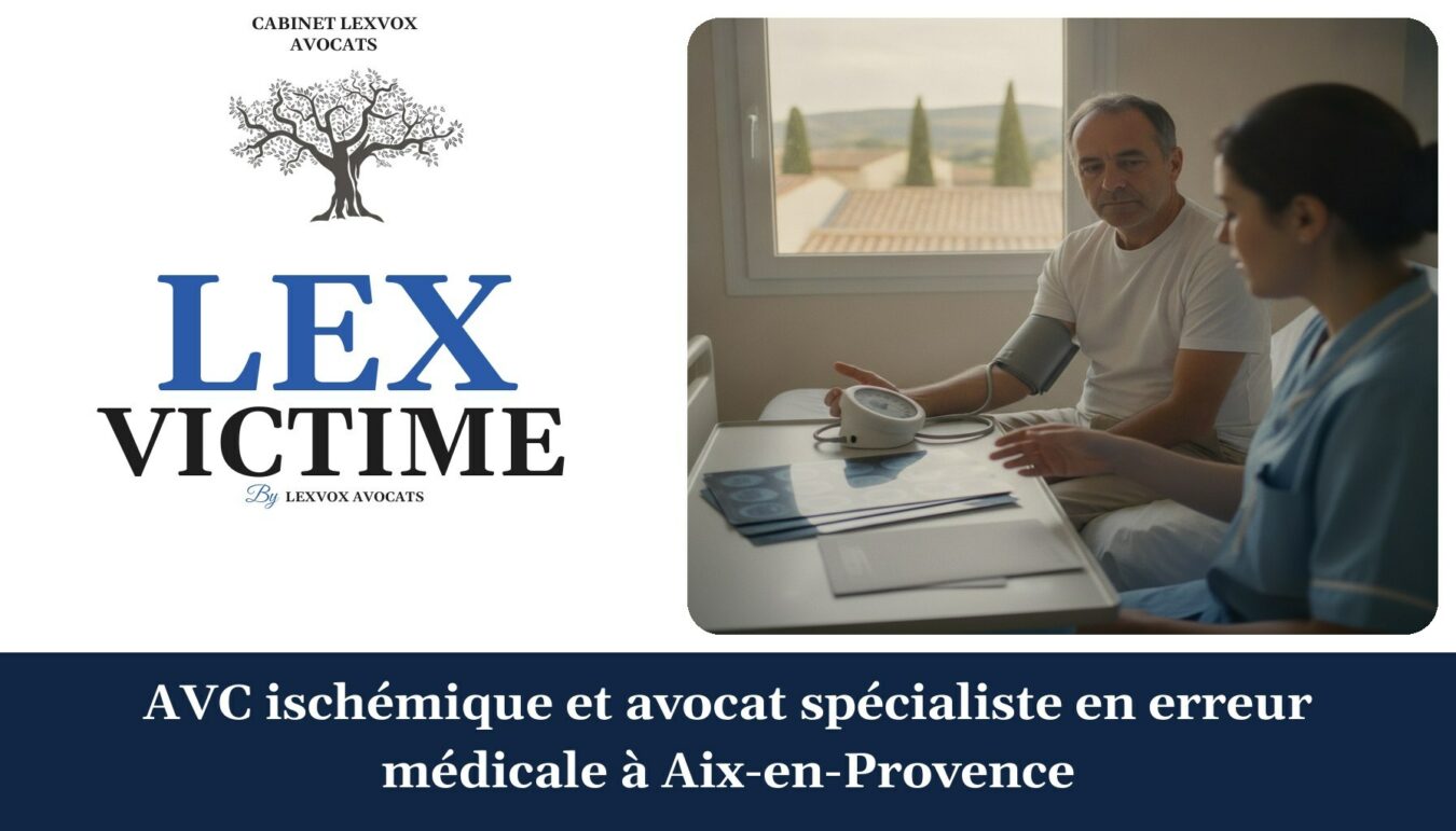AVC ischémique et avocat spécialiste en erreur médicale à Aix-en-Provence — cabinet LEXVOX Avocats, Aix-en-Provence