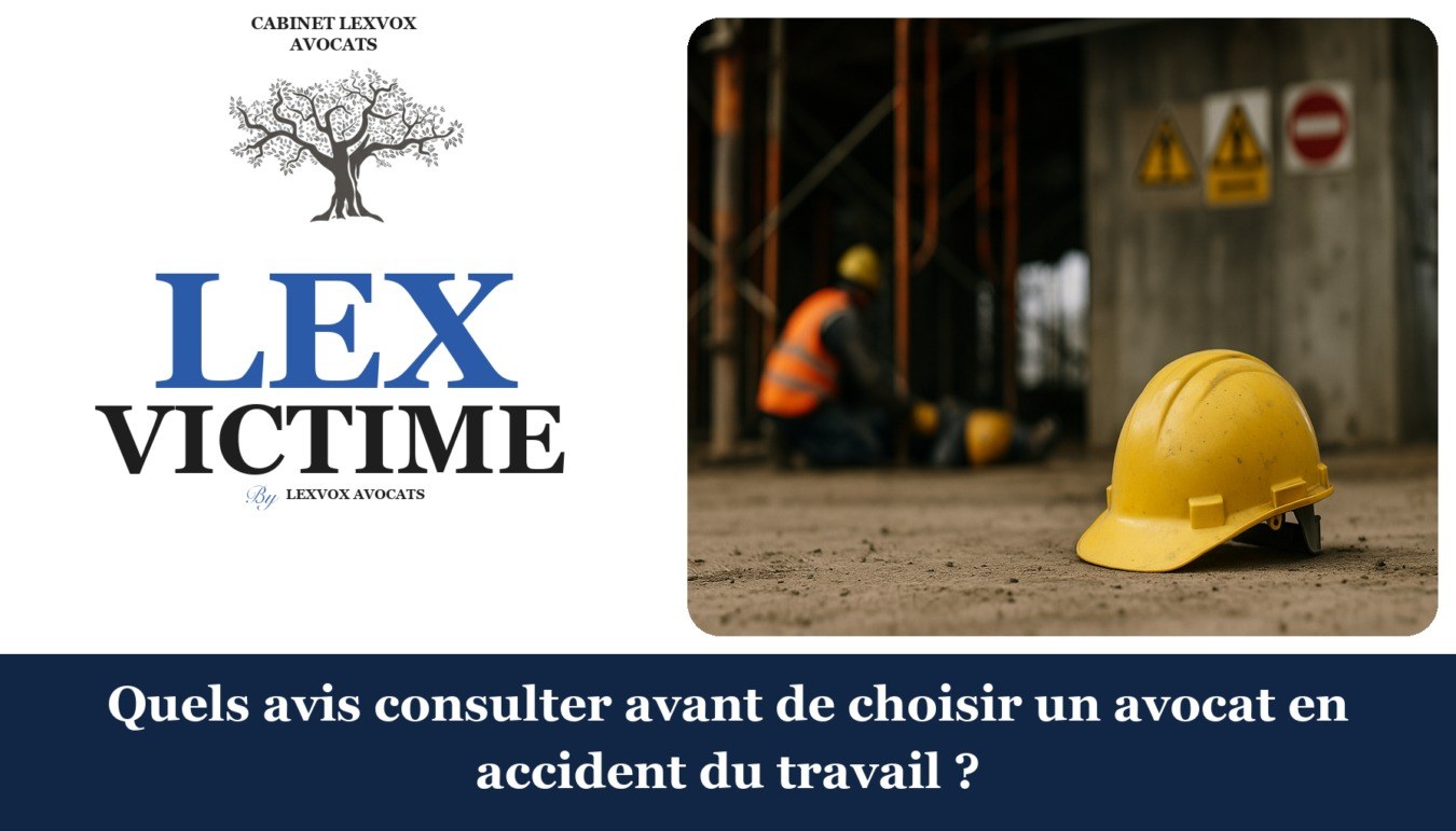 Quels avis consulter avant de choisir un avocat en accident du travail ? — cabinet LEXVOX Avocats, Aix-en-Provence