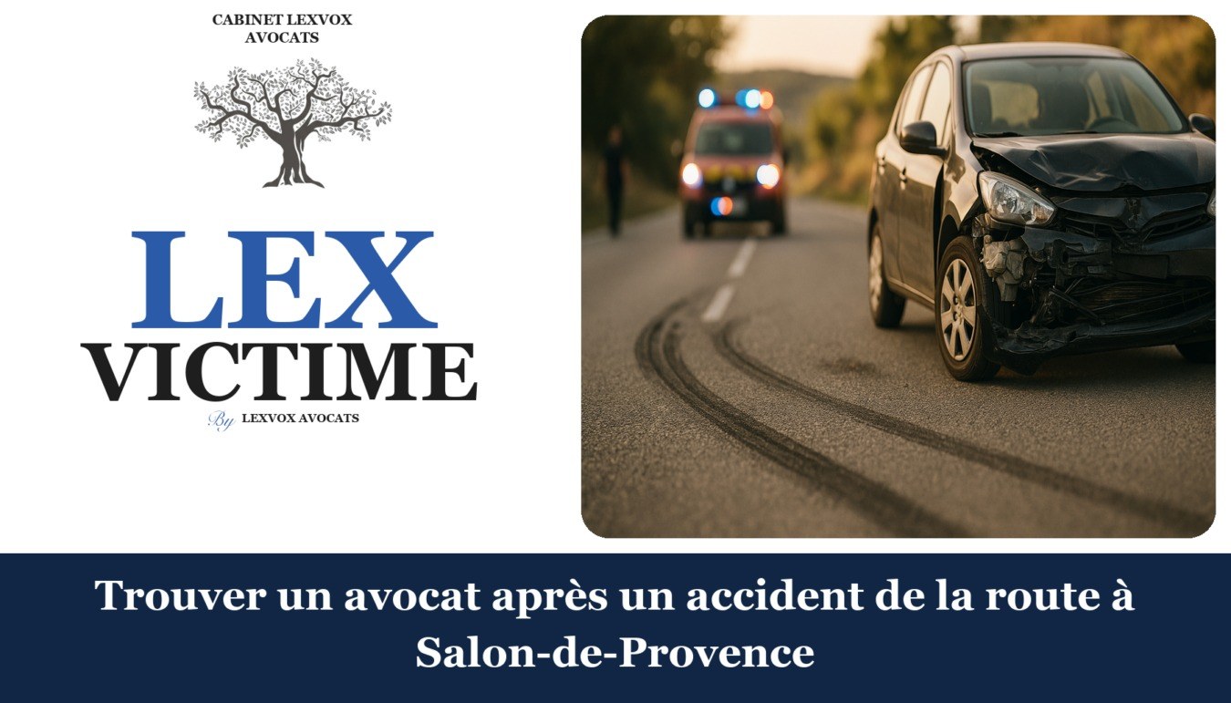 Trouver un avocat après un accident de la route à Salon-de-Provence — cabinet LEXVOX Avocats, Salon-de-Provence