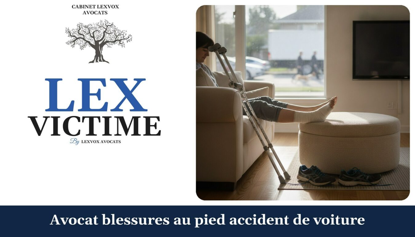 Avocat blessures au pied accident de voiture — cabinet LEXVOX Avocats, Salon-de-Provence