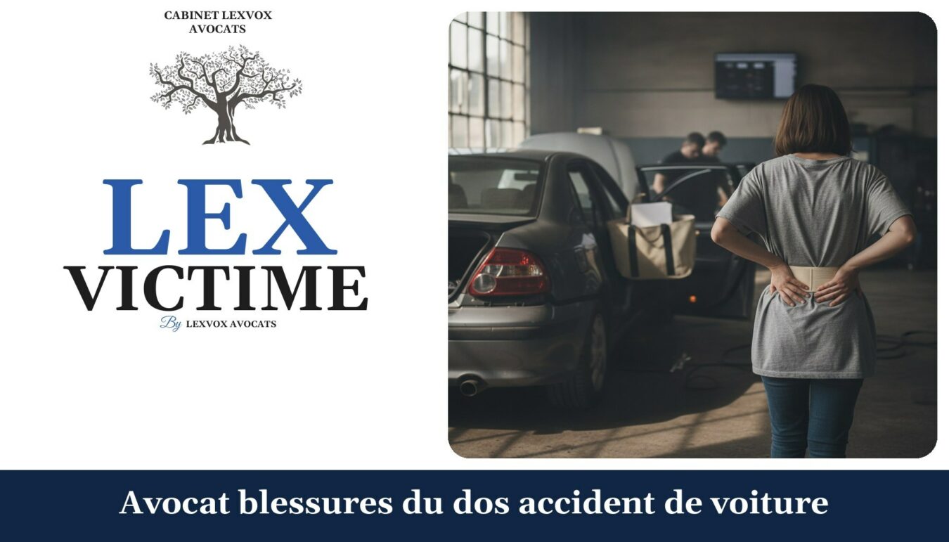 Avocat blessures du dos accident de voiture — cabinet LEXVOX Avocats, Marignane