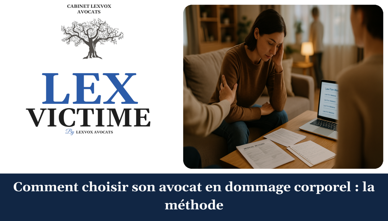 Comment choisir son avocat en dommage corporel : la méthode