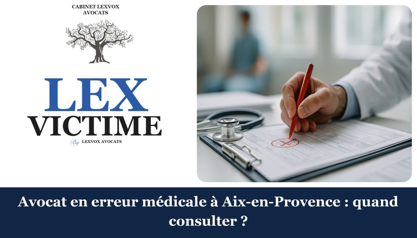 Avocat en erreur médicale à Aix-en-Provence : quand consulter ? — cabinet LEXVOX Avocats, Aix-en-Provence