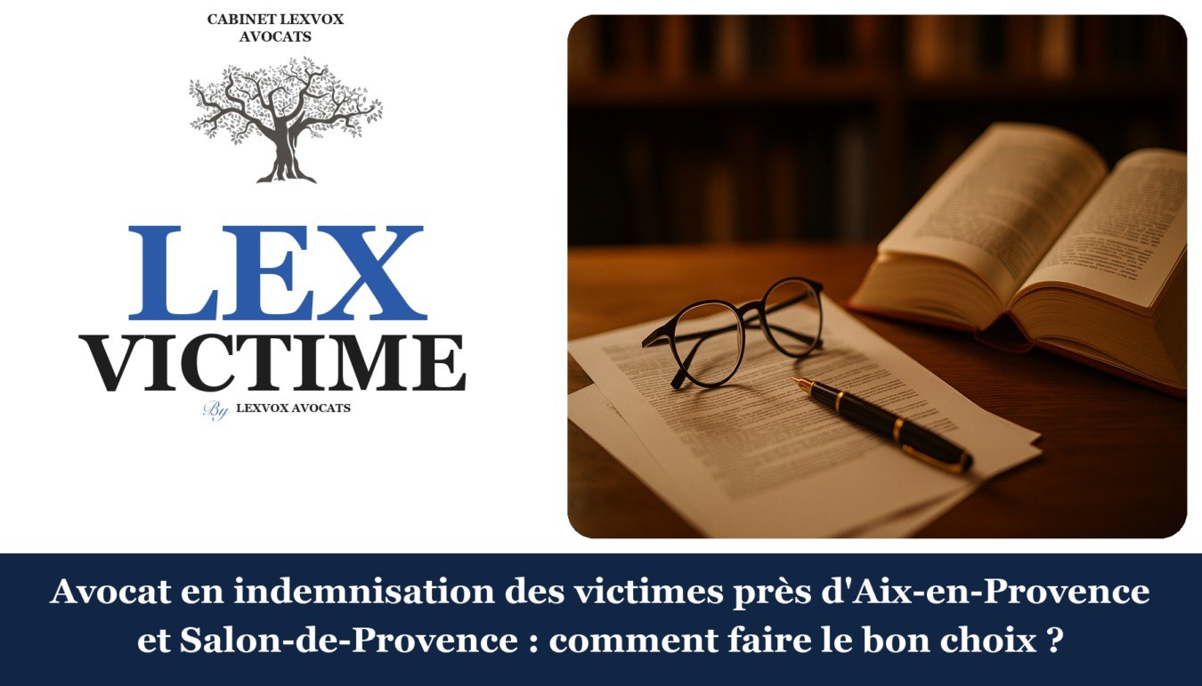 Avocat en indemnisation des victimes près d’Aix-en-Provence et Salon-de-Provence : comment faire le bon choix ? — cabinet LEXVOX Avocats, Aix-en-Provence