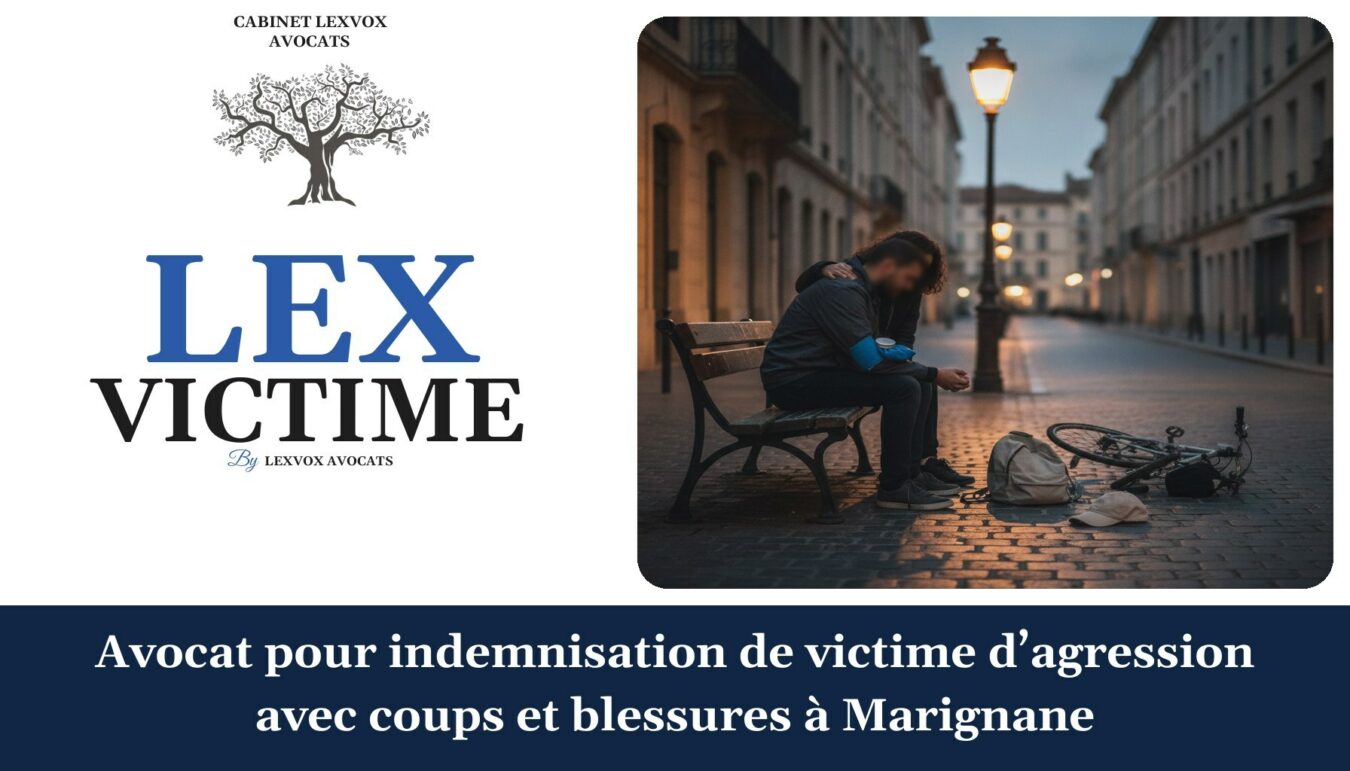 Avocat pour indemnisation de victime d’agression avec coups et blessures à Marignane — cabinet LEXVOX Avocats, Marignane