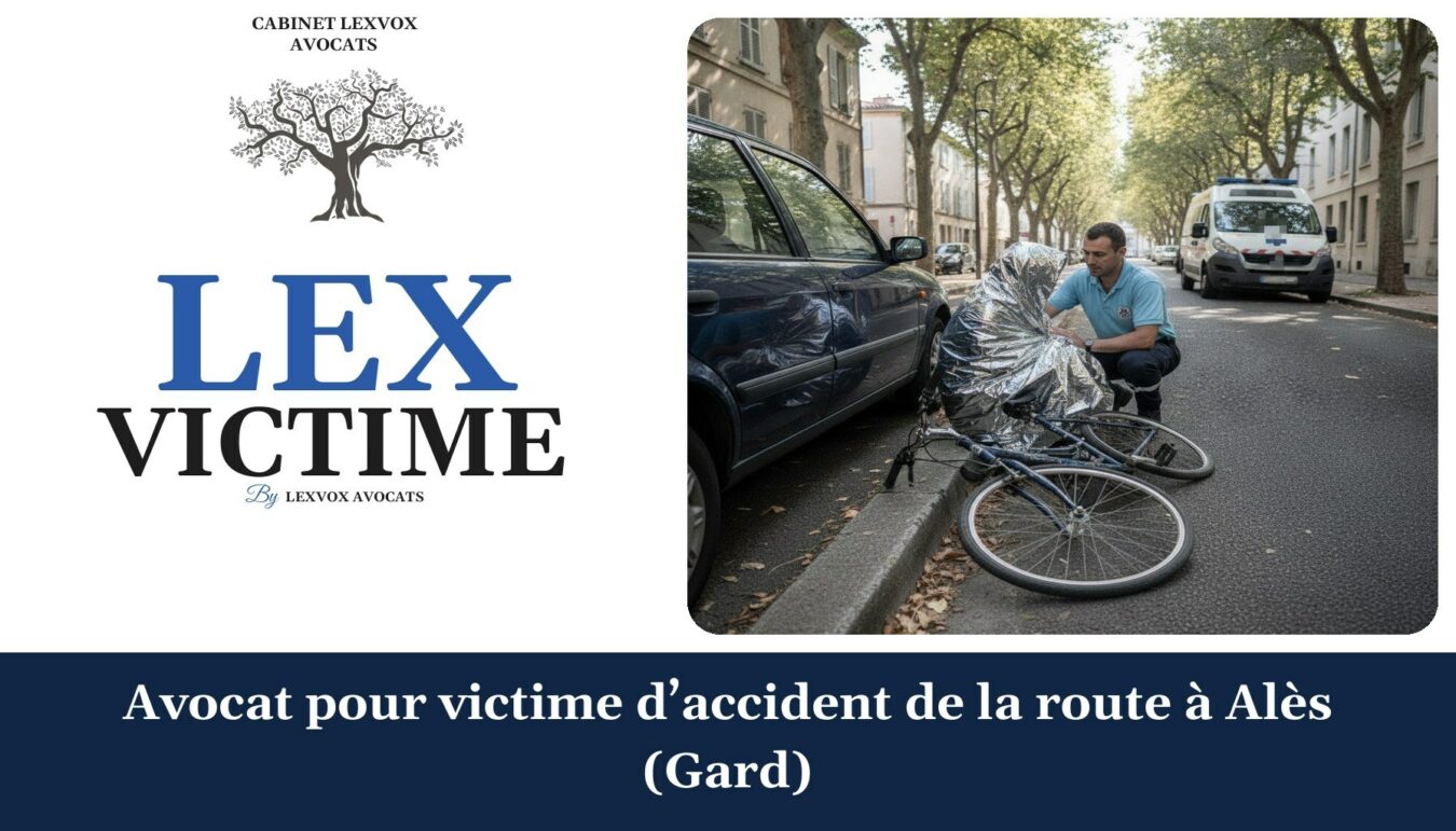 Avocat pour victime d’accident de la route à Alès (Gard) — cabinet LEXVOX Avocats, Salon-de-Provence