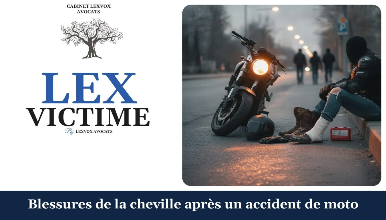 Blessures de la cheville après un accident de moto — cabinet LEXVOX Avocats, Marignane