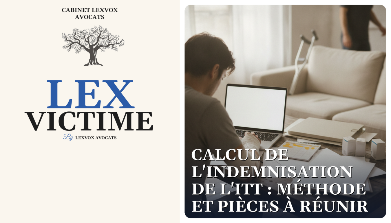 Calcul de l'indemnisation de l'ITT : méthode et pièces à réunir