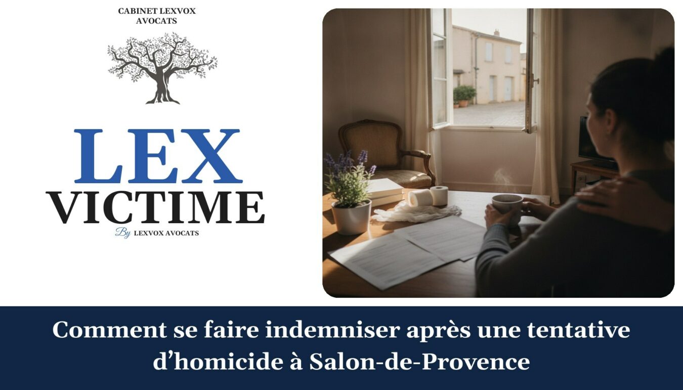 Comment se faire indemniser après une tentative d’homicide à Salon-de-Provence — cabinet LEXVOX Avocats, Salon-de-Provence