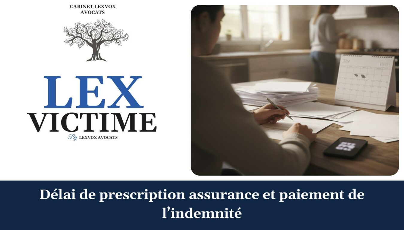 Délai de prescription assurance et paiement de l’indemnité — cabinet LEXVOX Avocats, Aix-en-Provence