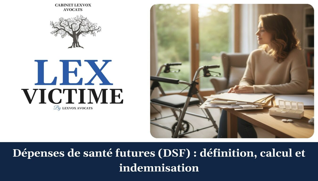 Dépenses de santé futures (DSF) : définition, calcul et indemnisation — cabinet LEXVOX Avocats, Salon-de-Provence