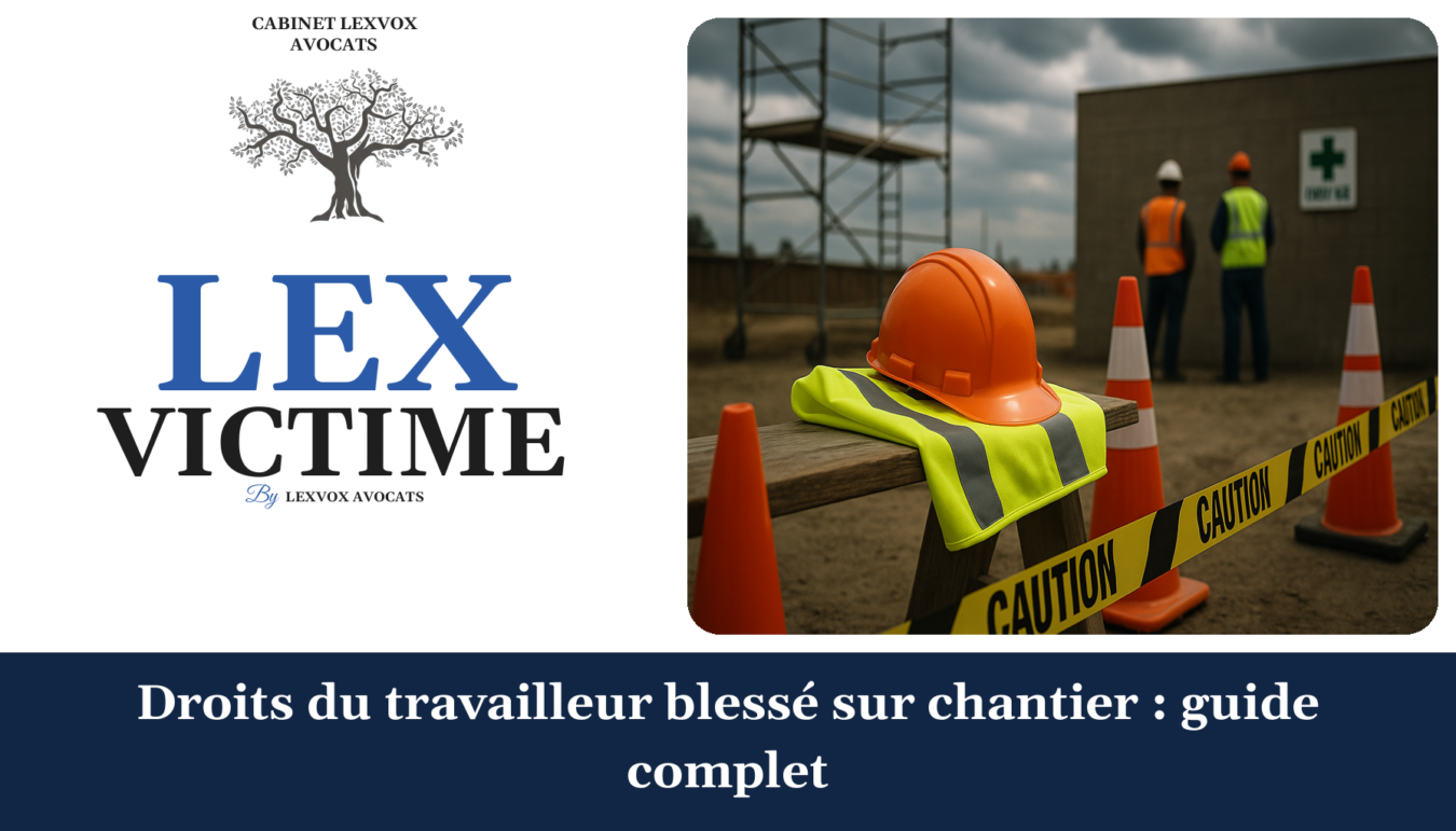 Droits du travailleur blessé sur chantier : guide complet