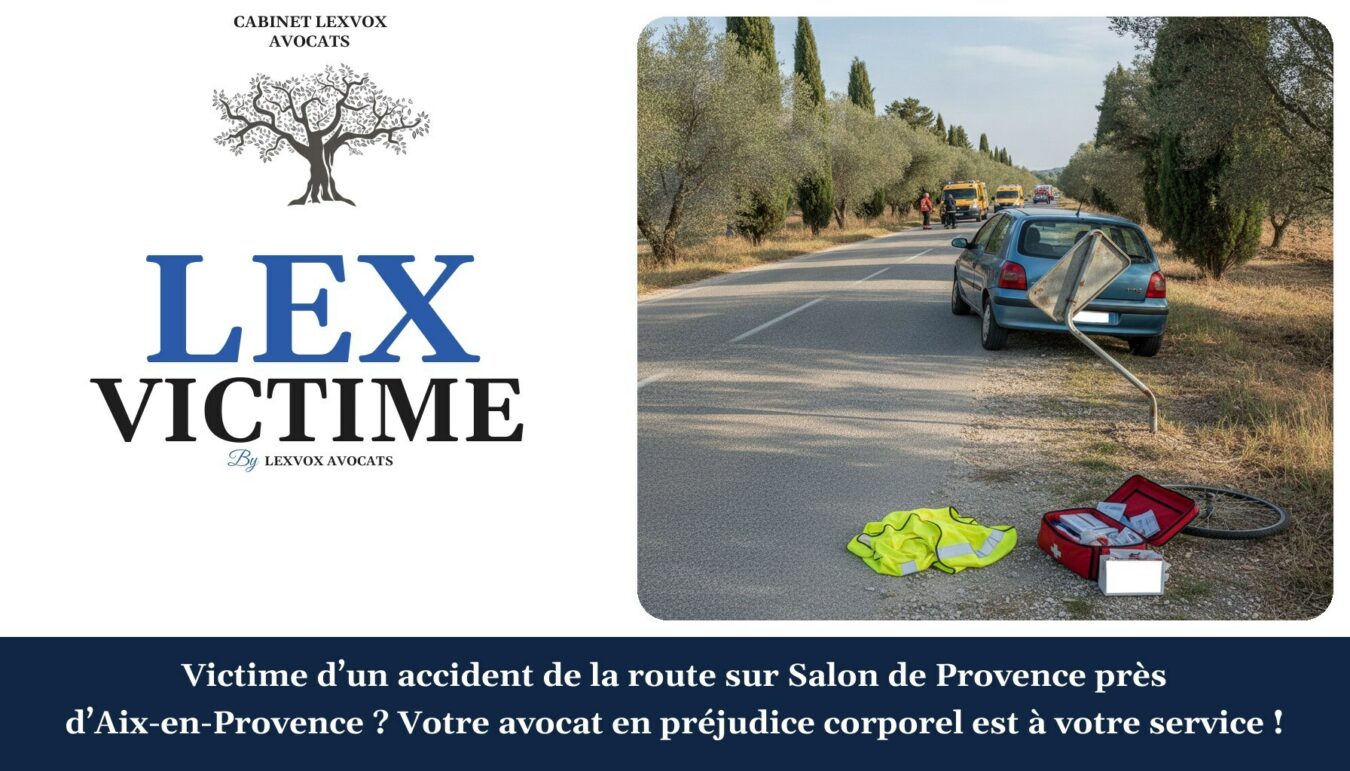 Victime d’un accident de la route sur Salon de Provence près d’Aix-en-Provence ? Votre avocat en préjudice corporel est à votre service ! — cabinet LEXVOX Avocats, Aix-en-Provence