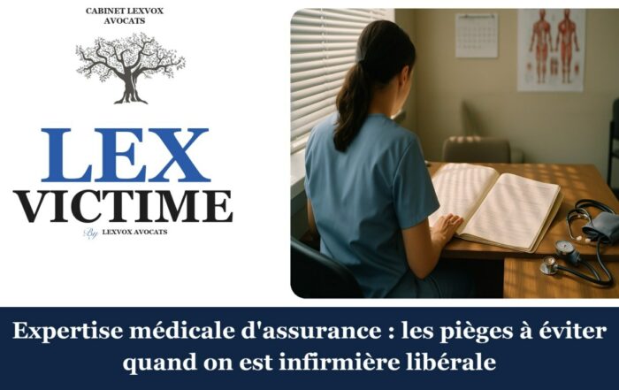 Expertise médicale d’assurance : les pièges à éviter quand on est infirmière libérale — cabinet LEXVOX Avocats, Aix-en-Provence