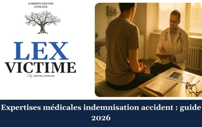 Expertises médicales indemnisation accident : guide 2026 — cabinet LEXVOX Avocats, Aix-en-Provence