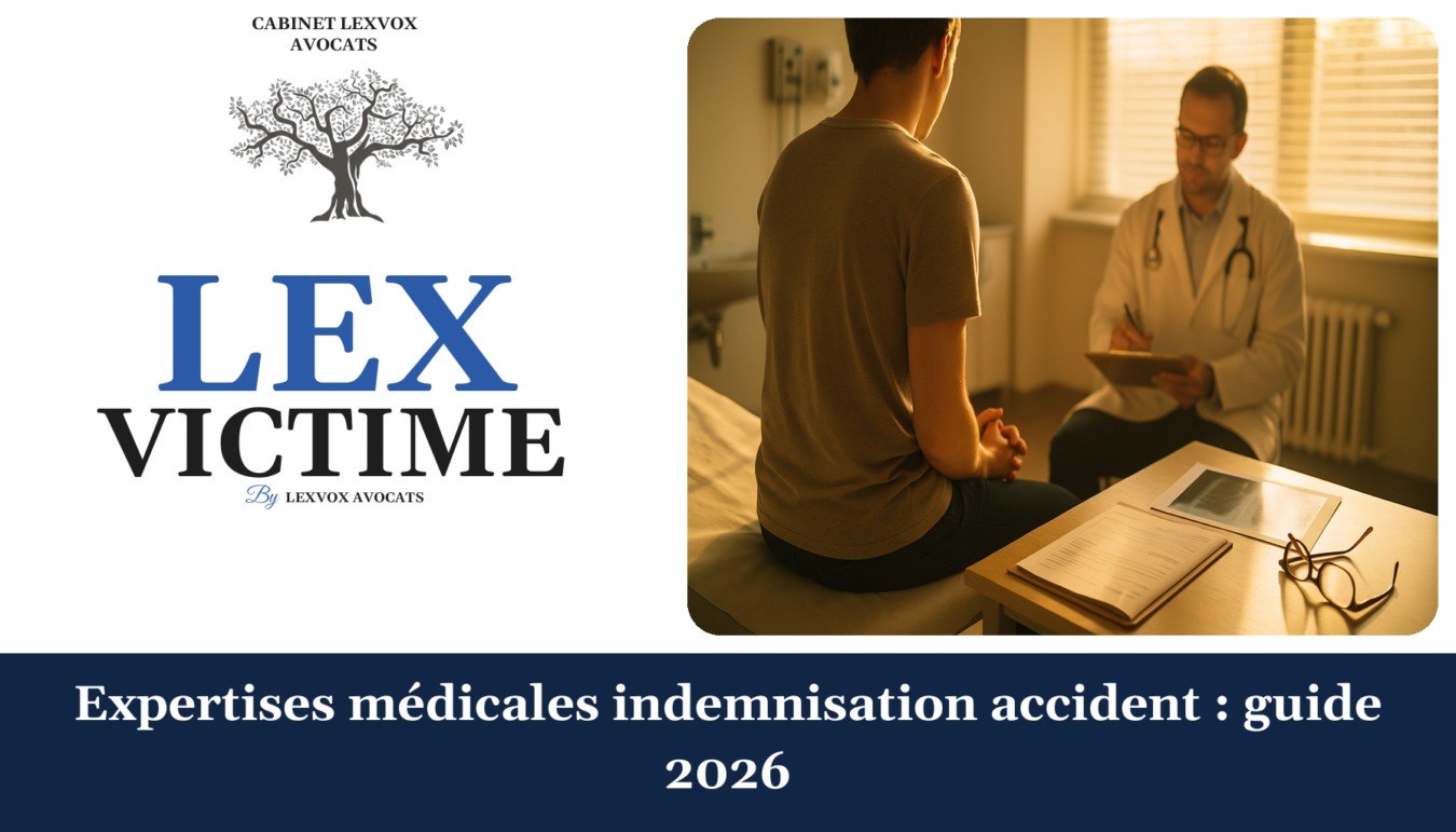 Expertises médicales indemnisation accident : guide 2026 — cabinet LEXVOX Avocats, Aix-en-Provence
