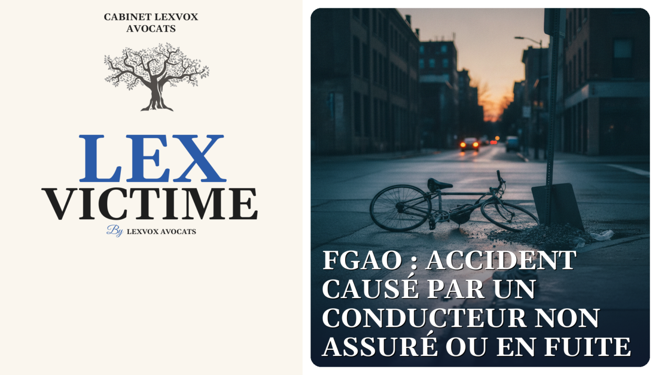 FGAO : accident causé par un conducteur non assuré ou en fuite