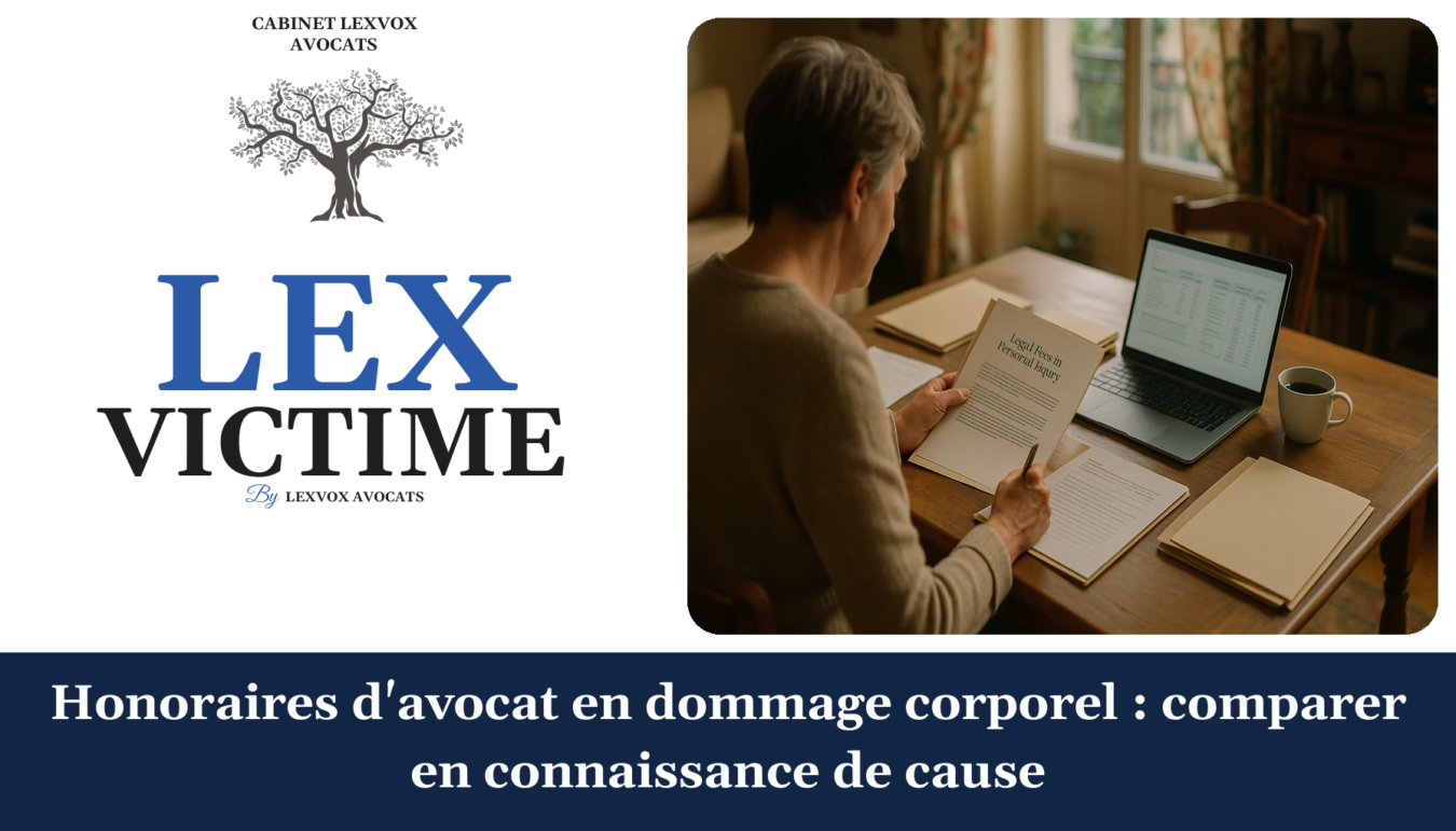 Honoraires d'avocat en dommage corporel : comparer en connaissance de cause