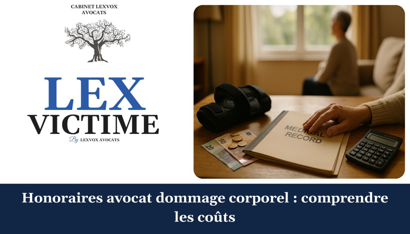 Honoraires avocat dommage corporel : comprendre les coûts — cabinet LEXVOX Avocats, Nîmes