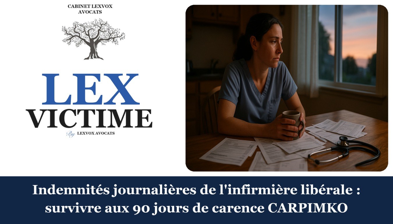 Indemnités journalières de l’infirmière libérale : survivre aux 90 jours de carence CARPIMKO — cabinet LEXVOX Avocats, Aix-en-Provence