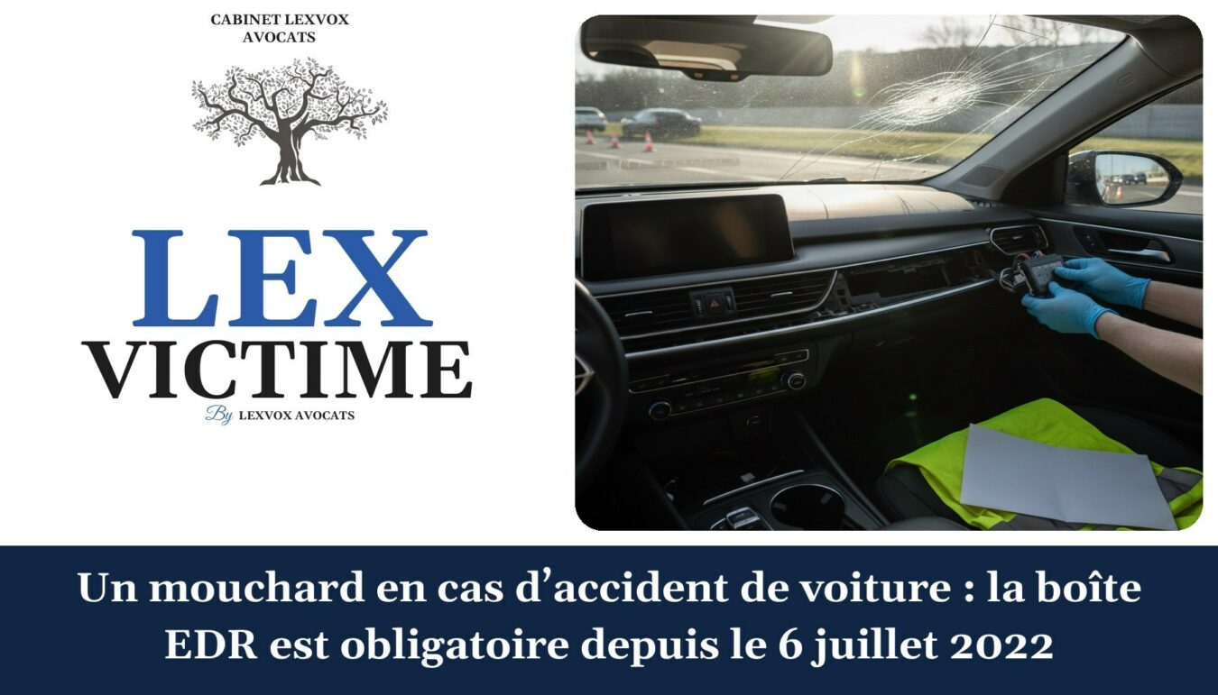 Un mouchard en cas d’accident de voiture : la boîte EDR est obligatoire depuis le 6 juillet 2022 — cabinet LEXVOX Avocats, Nîmes