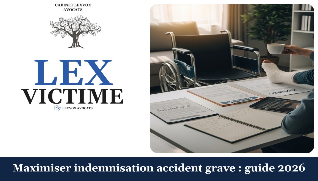 Maximiser indemnisation accident grave : guide 2026 — cabinet LEXVOX Avocats, Nîmes