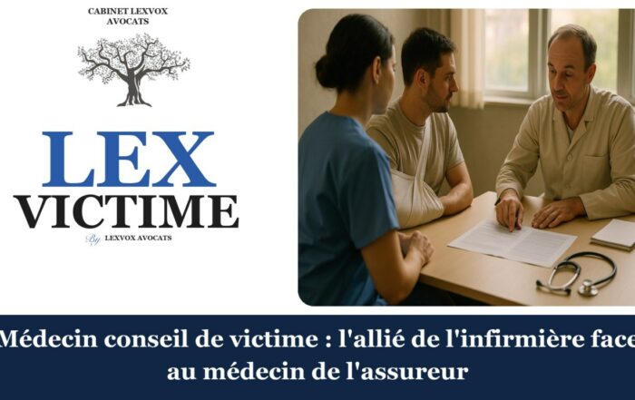 Médecin conseil de victime : l’allié de l’infirmière face au médecin de l’assureur — cabinet LEXVOX Avocats, Aix-en-Provence