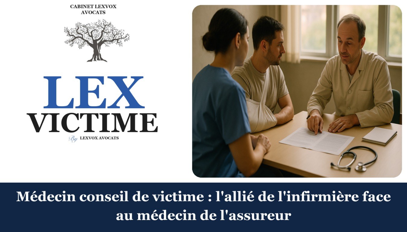 Médecin conseil de victime : l’allié de l’infirmière face au médecin de l’assureur — cabinet LEXVOX Avocats, Aix-en-Provence